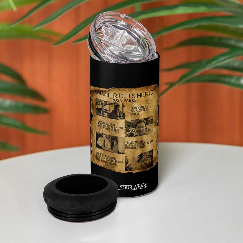 Rosa Parks Quote 4 in 1 Can Cooler Tumbler Civil Rights History Hero TS12 Print Your Wear