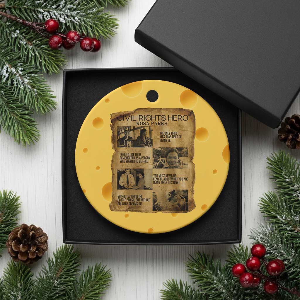 Rosa Parks Quote Ceramic Ornament Civil Rights History Hero TS12 1pc Yellow Cheese Print Your Wear