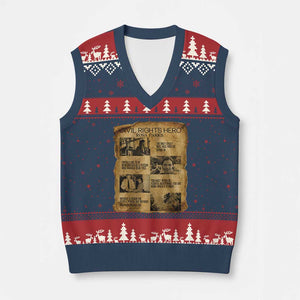 Rosa Parks Quote V-Neck Knit Sweater Vest Civil Rights History Hero TS12 Navy Red Print Your Wear