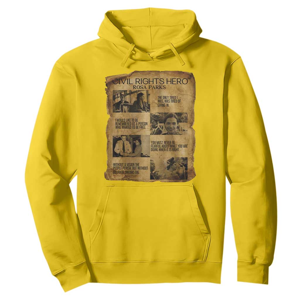 Rosa Parks Quote Hoodie Civil Rights History Hero TS12 Daisy Print Your Wear