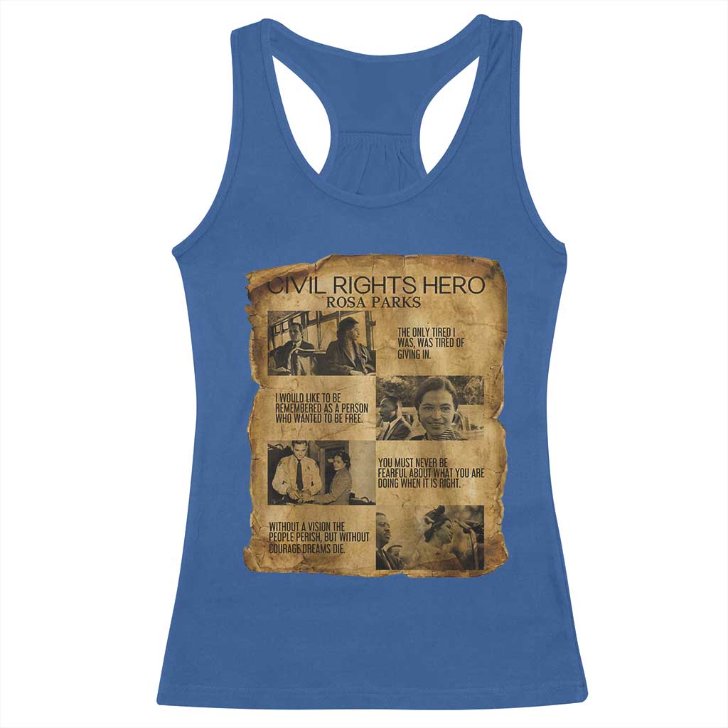 Rosa Parks Quote Racerback Tank Top Civil Rights History Hero TS12 Royal Blue Print Your Wear