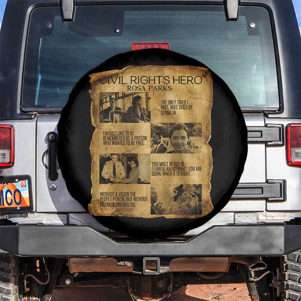 Rosa Parks Quote Spare Tire Cover Civil Rights History Hero TS12 No hole Black Print Your Wear