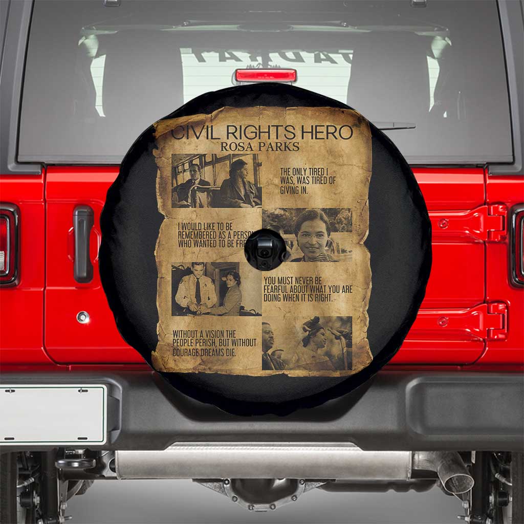 Rosa Parks Quote Spare Tire Cover Civil Rights History Hero TS12 Black Print Your Wear