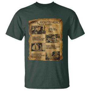 Rosa Parks Quote T Shirt Civil Rights History Hero TS12 Dark Forest Green Print Your Wear
