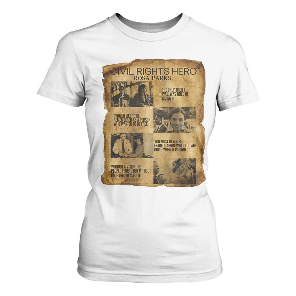 Rosa Parks Quote T Shirt For Women Civil Rights History Hero TS12 White Print Your Wear
