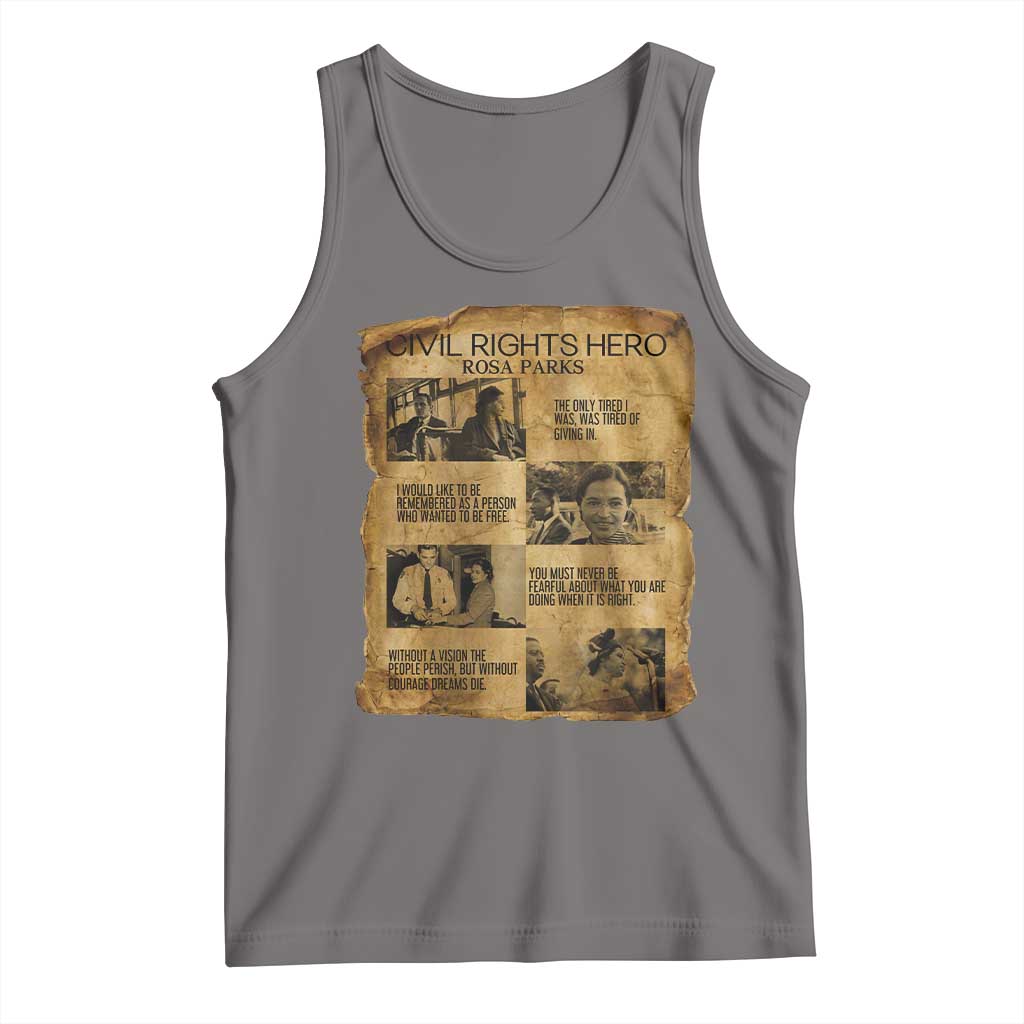 Rosa Parks Quote Tank Top Civil Rights History Hero TS12 Deep Heather Print Your Wear