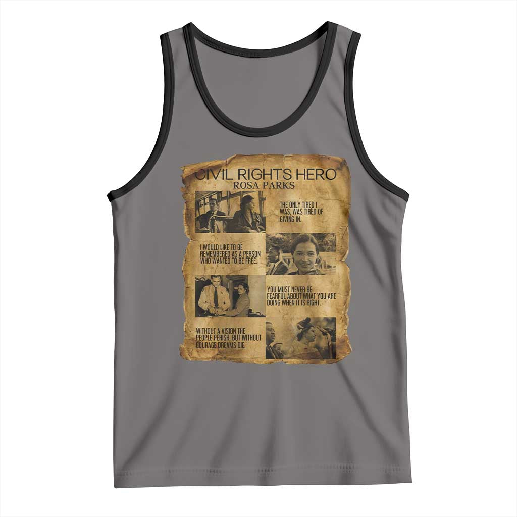 Rosa Parks Quote Tank Top Civil Rights History Hero TS12 Deep Heather Black Print Your Wear