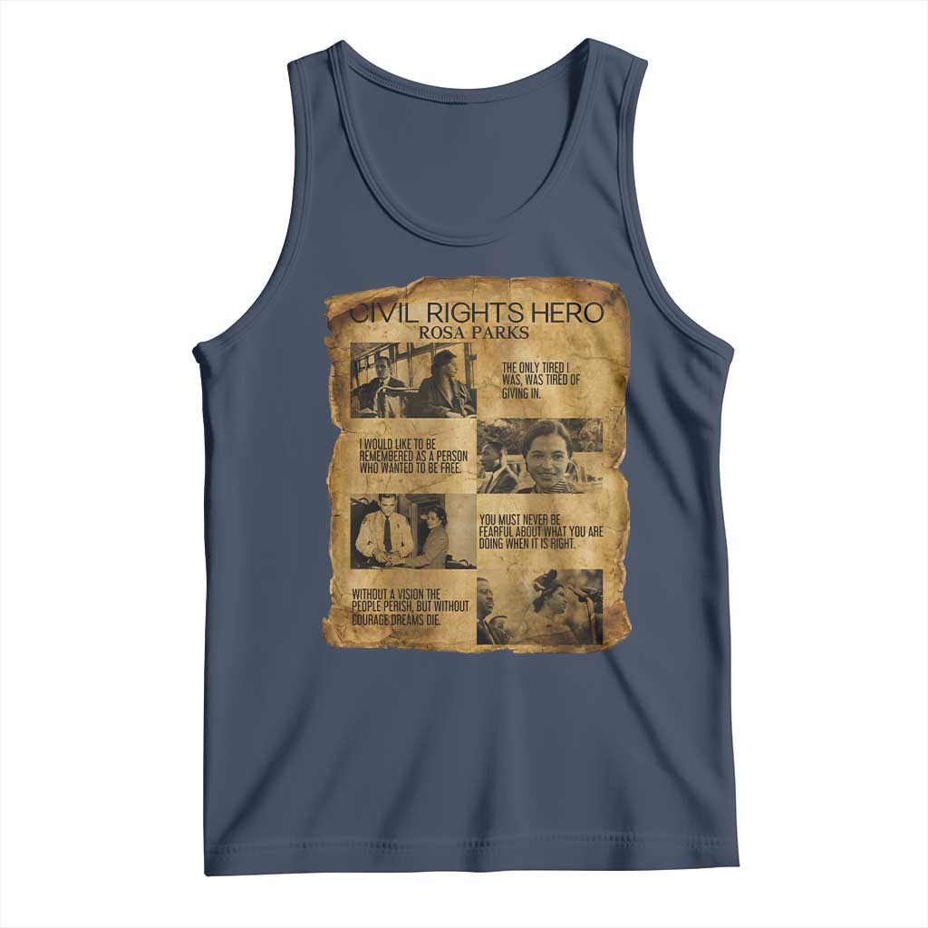 Rosa Parks Quote Tank Top Civil Rights History Hero TS12 Navy Print Your Wear