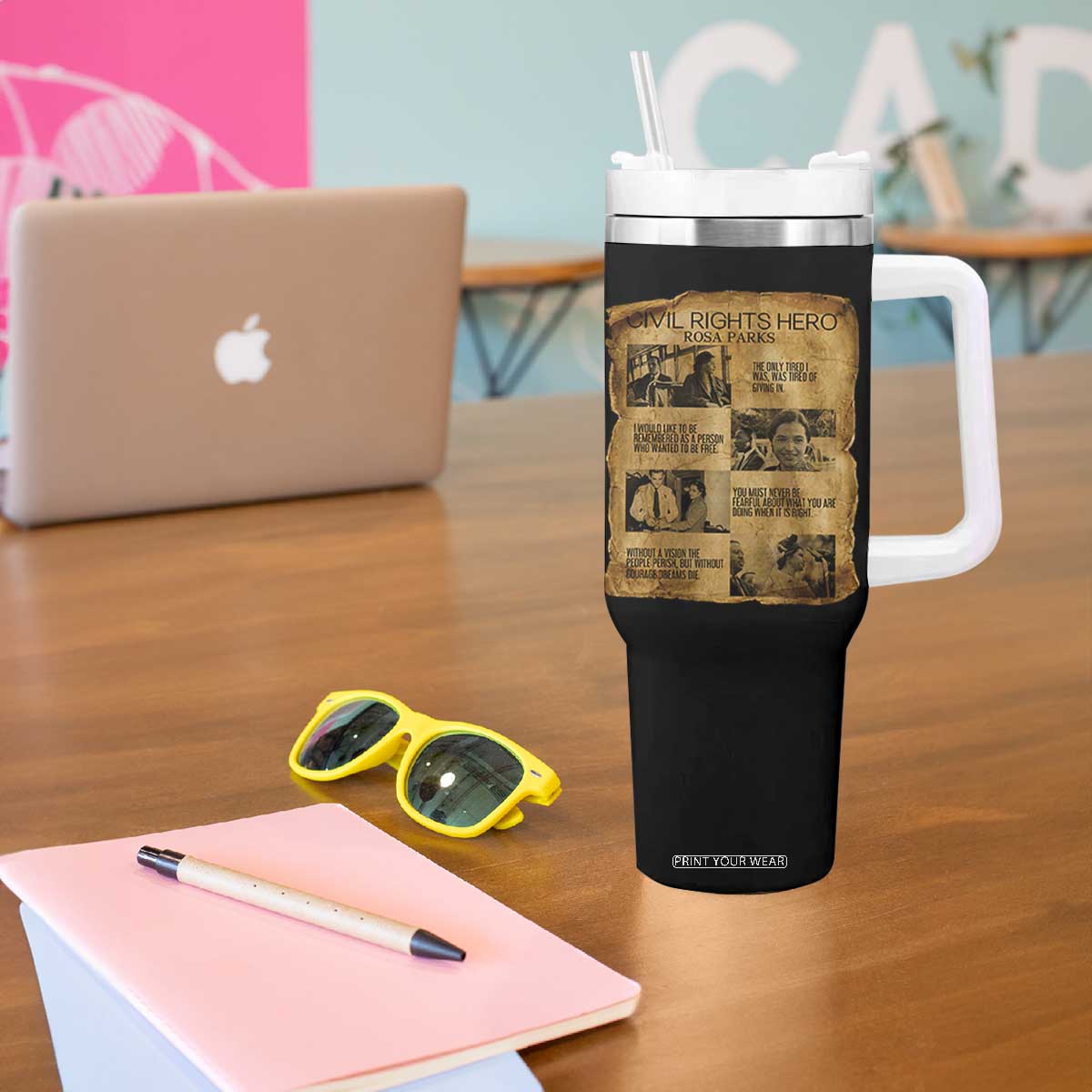 Rosa Parks Quote Tumbler With Handle Civil Rights History Hero TS12 Print Your Wear