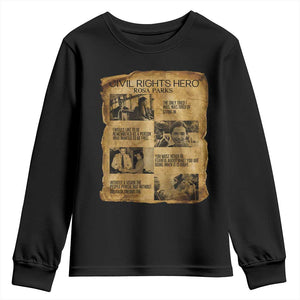 Rosa Parks Quote Youth Sweatshirt Civil Rights History Hero TS12 Black Print Your Wear