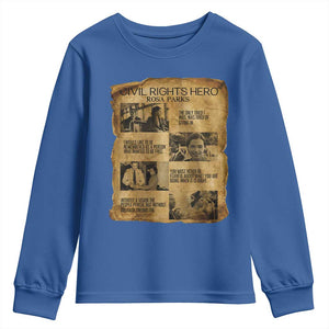 Rosa Parks Quote Youth Sweatshirt Civil Rights History Hero TS12 Royal Blue Print Your Wear