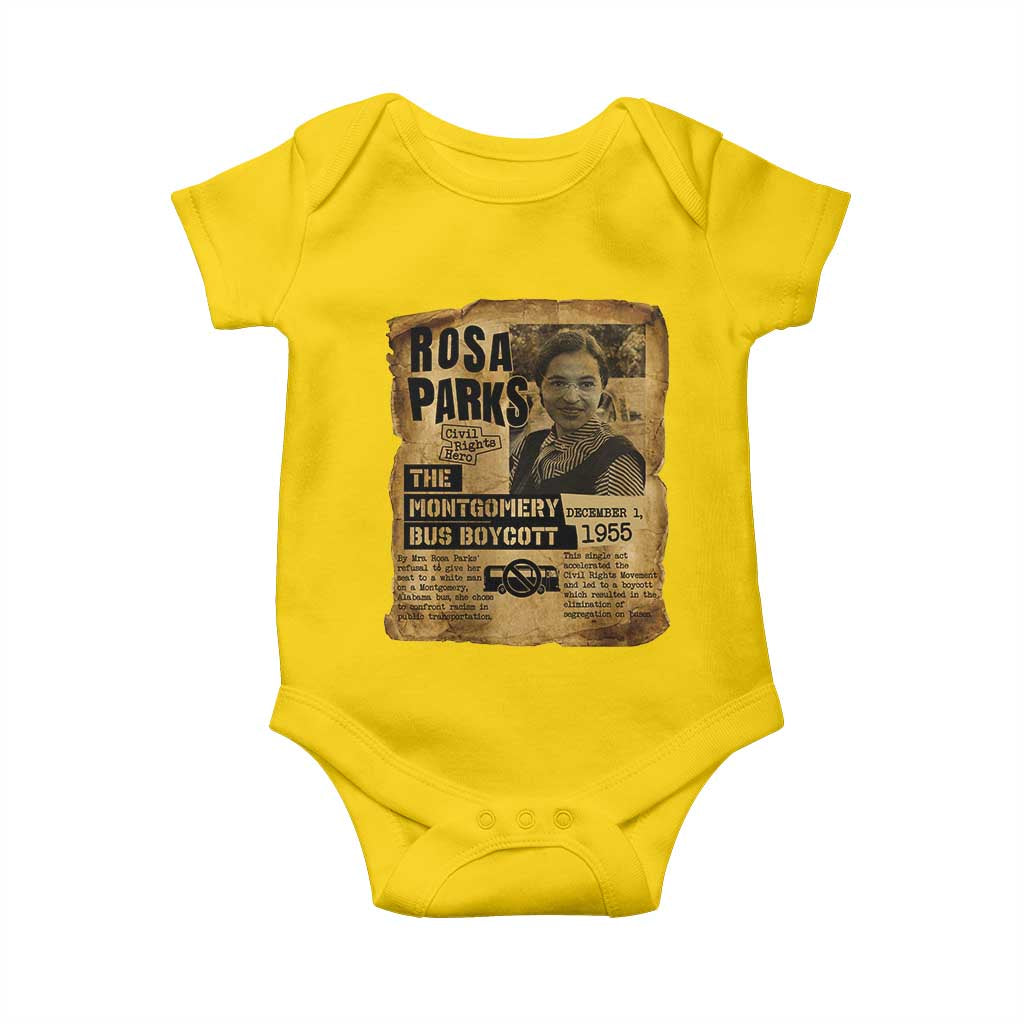 Vintage Rosa Parks Baby Onesie Groovy Black History Month TS12 Daisy Print Your Wear