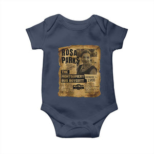Vintage Rosa Parks Baby Onesie Groovy Black History Month TS12 Navy Print Your Wear