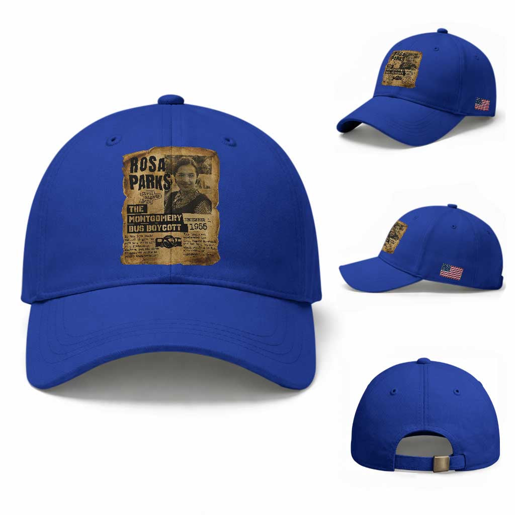 Vintage Rosa Parks Baseball Cap Groovy Black History Month TS12 Baseball Cap Universal Fit Royal Blue Print Your Wear