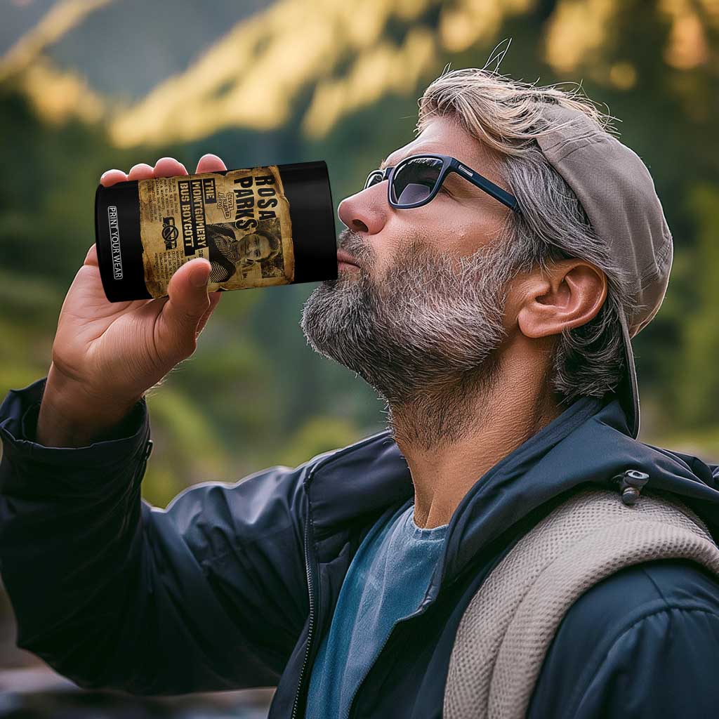 Vintage Rosa Parks 4 in 1 Can Cooler Tumbler Groovy Black History Month TS12 Print Your Wear