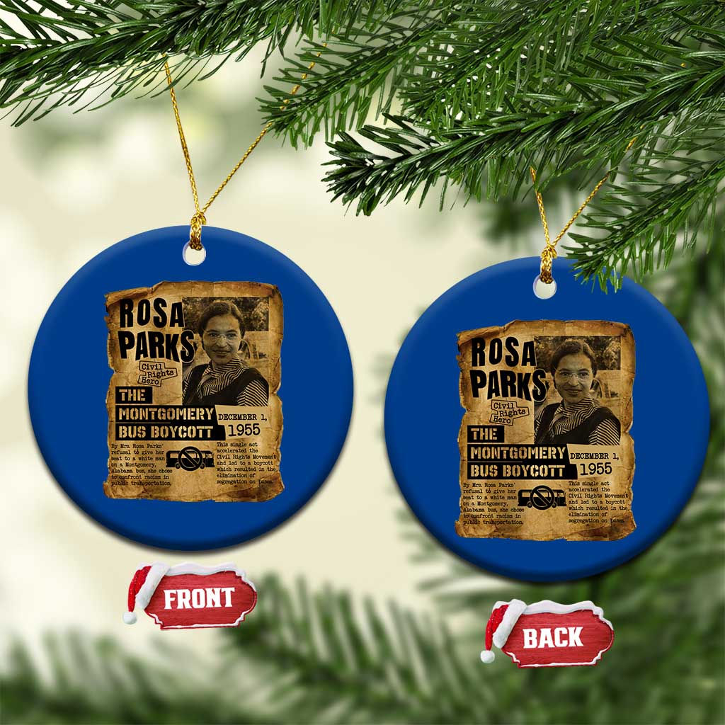 Vintage Rosa Parks Ceramic Ornament Groovy Black History Month TS12 1pc Blue Print Your Wear