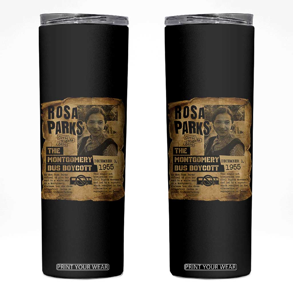 Vintage Rosa Parks Skinny Tumbler Groovy Black History Month TS12 Black Print Your Wear