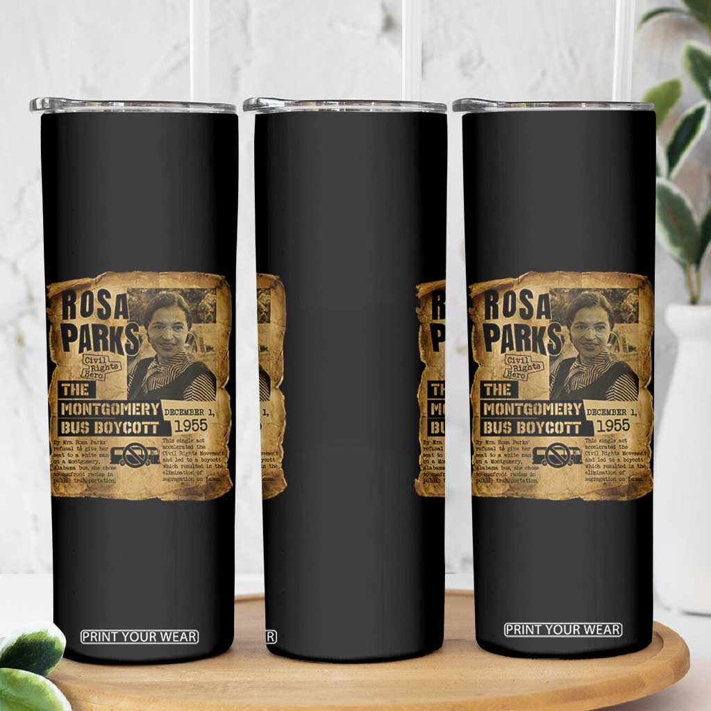 Vintage Rosa Parks Skinny Tumbler Groovy Black History Month TS12 Print Your Wear