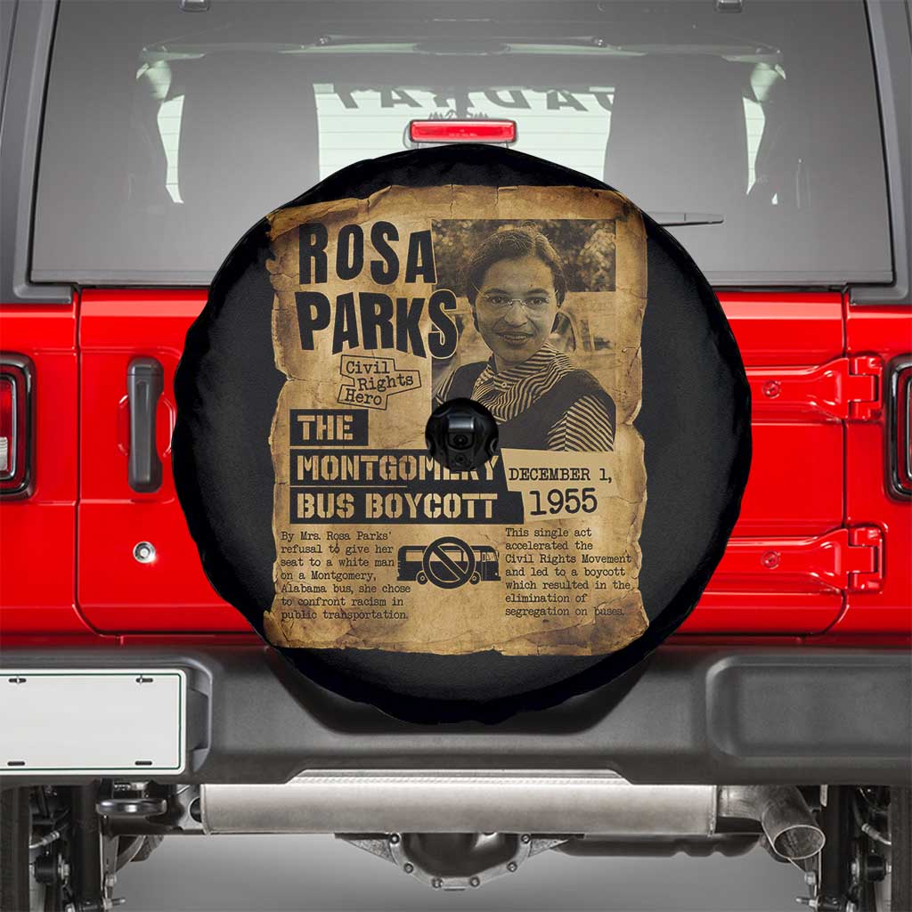 Vintage Rosa Parks Spare Tire Cover Groovy Black History Month TS12 Black Print Your Wear