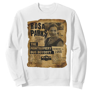 Vintage Rosa Parks Sweatshirt Groovy Black History Month TS12 White Print Your Wear