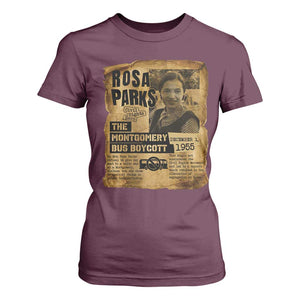 Vintage Rosa Parks T Shirt For Women Groovy Black History Month TS12 Maroon Print Your Wear