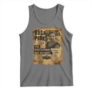 Vintage Rosa Parks Tank Top Groovy Black History Month TS12 Black Heather Print Your Wear