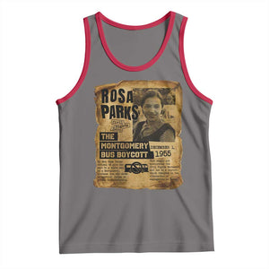 Vintage Rosa Parks Tank Top Groovy Black History Month TS12 Deep Heather Red Print Your Wear