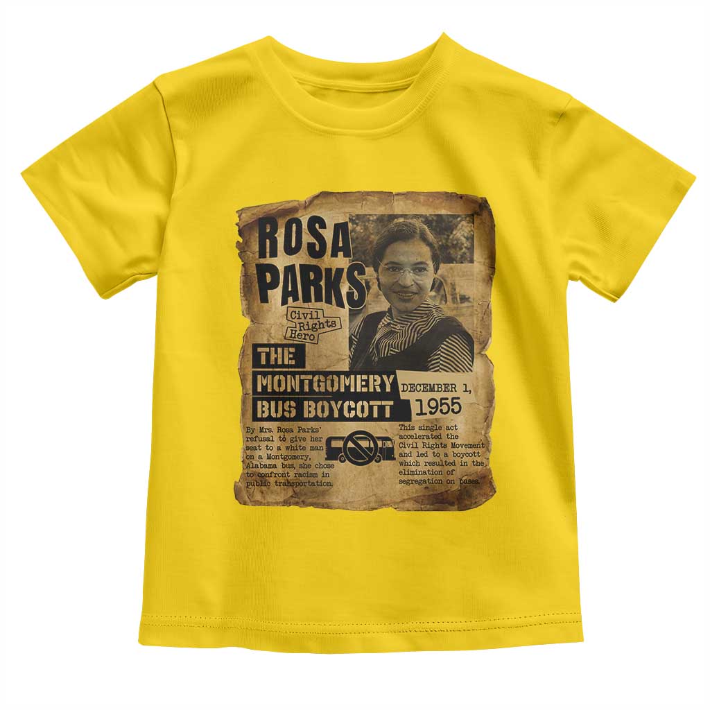 Vintage Rosa Parks Toddler T Shirt Groovy Black History Month TS12 Daisy Print Your Wear