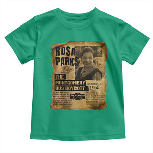 Vintage Rosa Parks Toddler T Shirt Groovy Black History Month TS12 Irish Green Print Your Wear