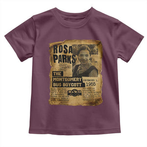 Vintage Rosa Parks Toddler T Shirt Groovy Black History Month TS12 Maroon Print Your Wear