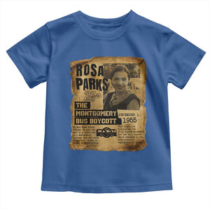 Vintage Rosa Parks Toddler T Shirt Groovy Black History Month TS12 Royal Blue Print Your Wear