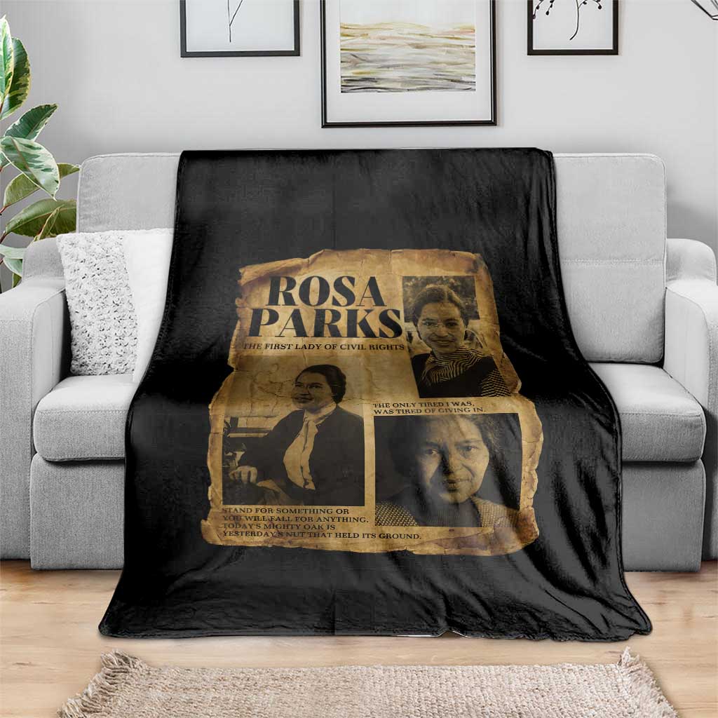 Vintage Rosa Parks Throw Blanket Women Empowerment Inspirational Quote TS12 Print Your Wear