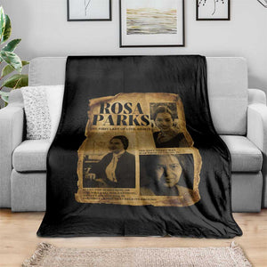 Vintage Rosa Parks Throw Blanket Women Empowerment Inspirational Quote TS12 Print Your Wear