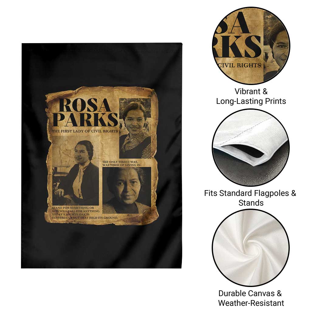 Vintage Rosa Parks Garden Flag Women Empowerment Inspirational Quote TS12 Print Your Wear