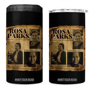 Vintage Rosa Parks 4 in 1 Can Cooler Tumbler Women Empowerment Inspirational Quote TS12 One Size: 16 oz Black Print Your Wear