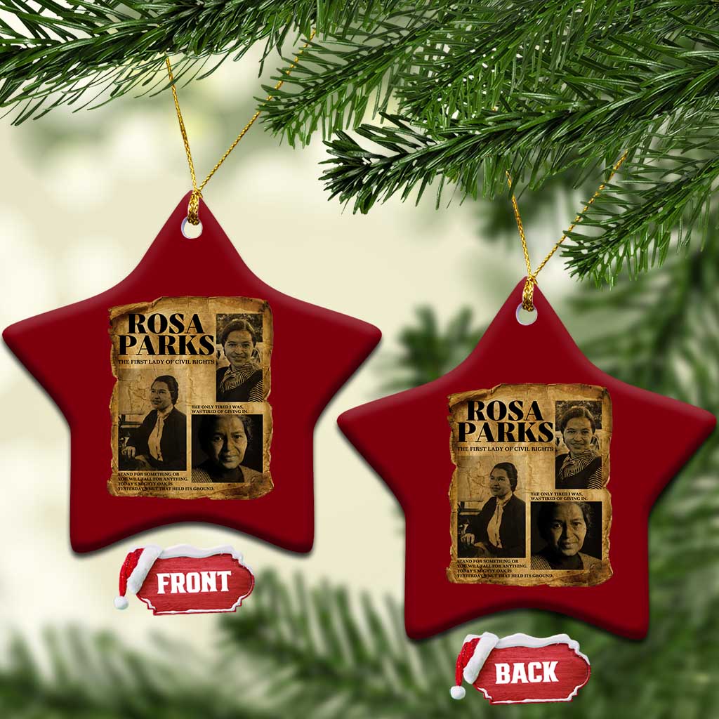 Vintage Rosa Parks Ceramic Ornament Women Empowerment Inspirational Quote TS12 Print Your Wear