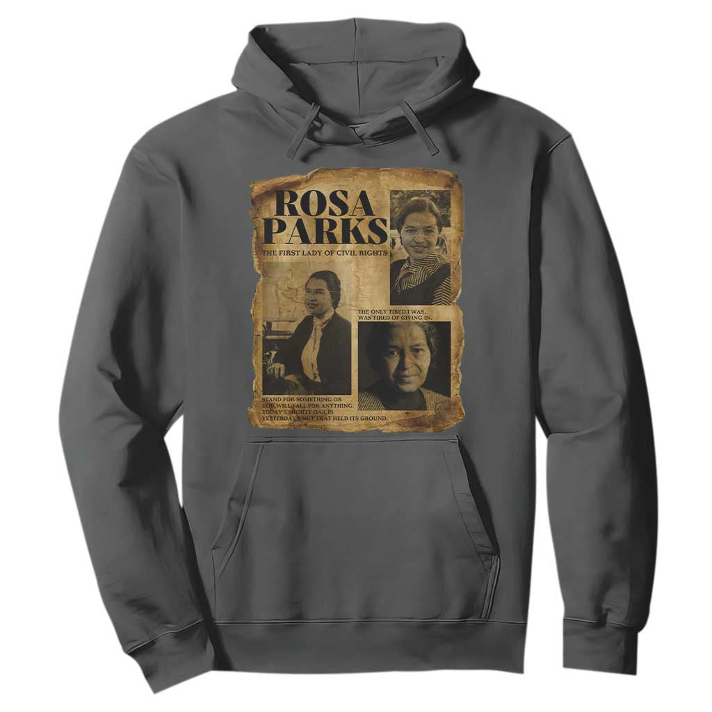 Vintage Rosa Parks Hoodie Women Empowerment Inspirational Quote TS12 Dark Heather Print Your Wear