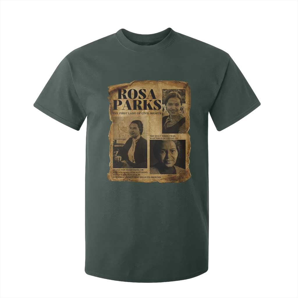 Vintage Rosa Parks T Shirt For Kid Women Empowerment Inspirational Quote TS12 Dark Forest Green Print Your Wear