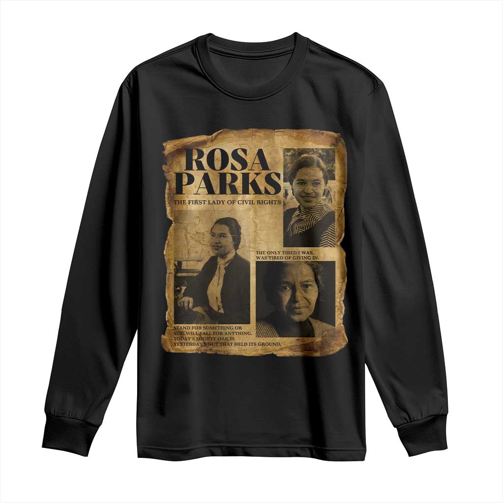 Vintage Rosa Parks Long Sleeve Shirt Women Empowerment Inspirational Quote TS12 Black Print Your Wear