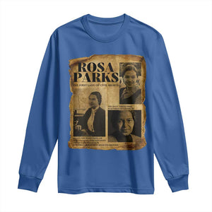 Vintage Rosa Parks Long Sleeve Shirt Women Empowerment Inspirational Quote TS12 Royal Blue Print Your Wear
