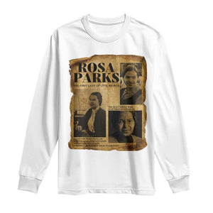 Vintage Rosa Parks Long Sleeve Shirt Women Empowerment Inspirational Quote TS12 White Print Your Wear