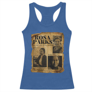 Vintage Rosa Parks Racerback Tank Top Women Empowerment Inspirational Quote TS12 Royal Blue Print Your Wear