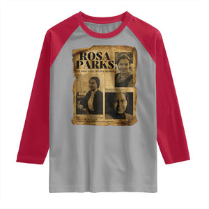 Vintage Rosa Parks Raglan Shirt Women Empowerment Inspirational Quote TS12 Sport Gray Red Print Your Wear