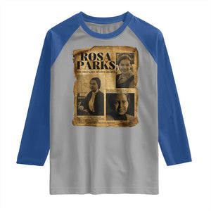 Vintage Rosa Parks Raglan Shirt Women Empowerment Inspirational Quote TS12 Sport Gray Royal Print Your Wear