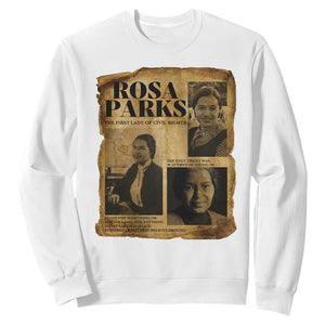 Vintage Rosa Parks Sweatshirt Women Empowerment Inspirational Quote TS12 White Print Your Wear