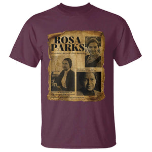 Vintage Rosa Parks T Shirt Women Empowerment Inspirational Quote TS12 Maroon Print Your Wear