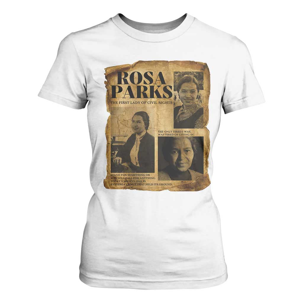 Vintage Rosa Parks T Shirt For Women Women Empowerment Inspirational Quote TS12 White Print Your Wear