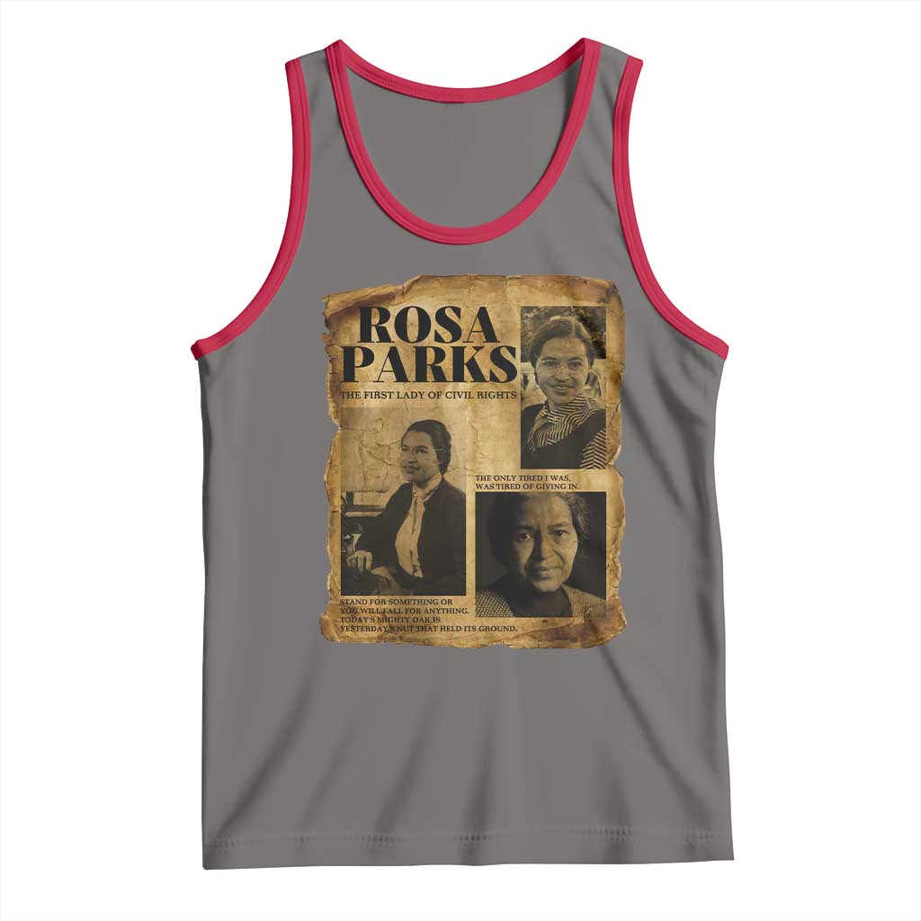 Vintage Rosa Parks Tank Top Women Empowerment Inspirational Quote TS12 Deep Heather Red Print Your Wear