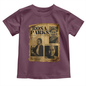 Vintage Rosa Parks Toddler T Shirt Women Empowerment Inspirational Quote TS12 Maroon Print Your Wear