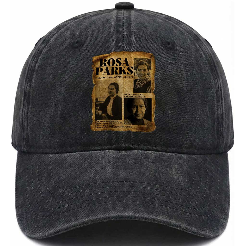 Vintage Rosa Parks Washed Cotton Baseball Cap Women Empowerment Inspirational Quote TS12 Print Your Wear